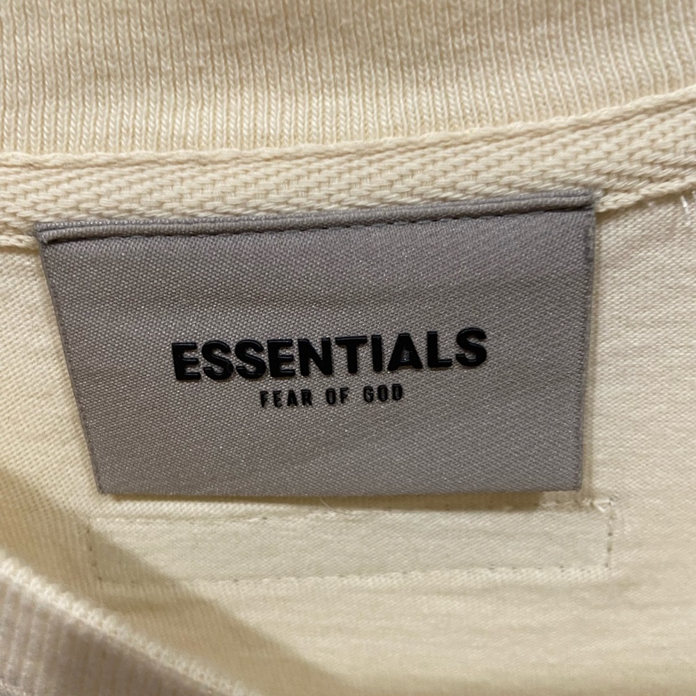 Essentials Cream Short Sleeve Tee - Picture 2 of 6